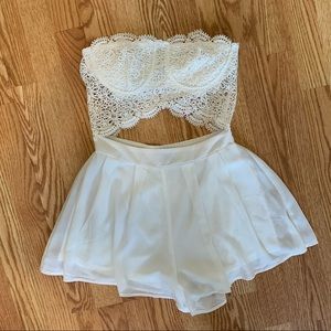 WHITE IRIS ROMPER